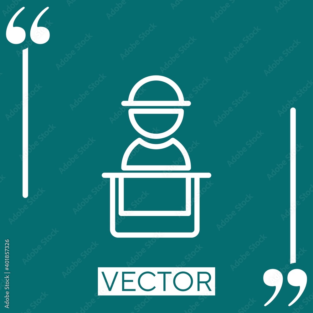 Poster constructor outline vector icon linear icon. editable stroked line
