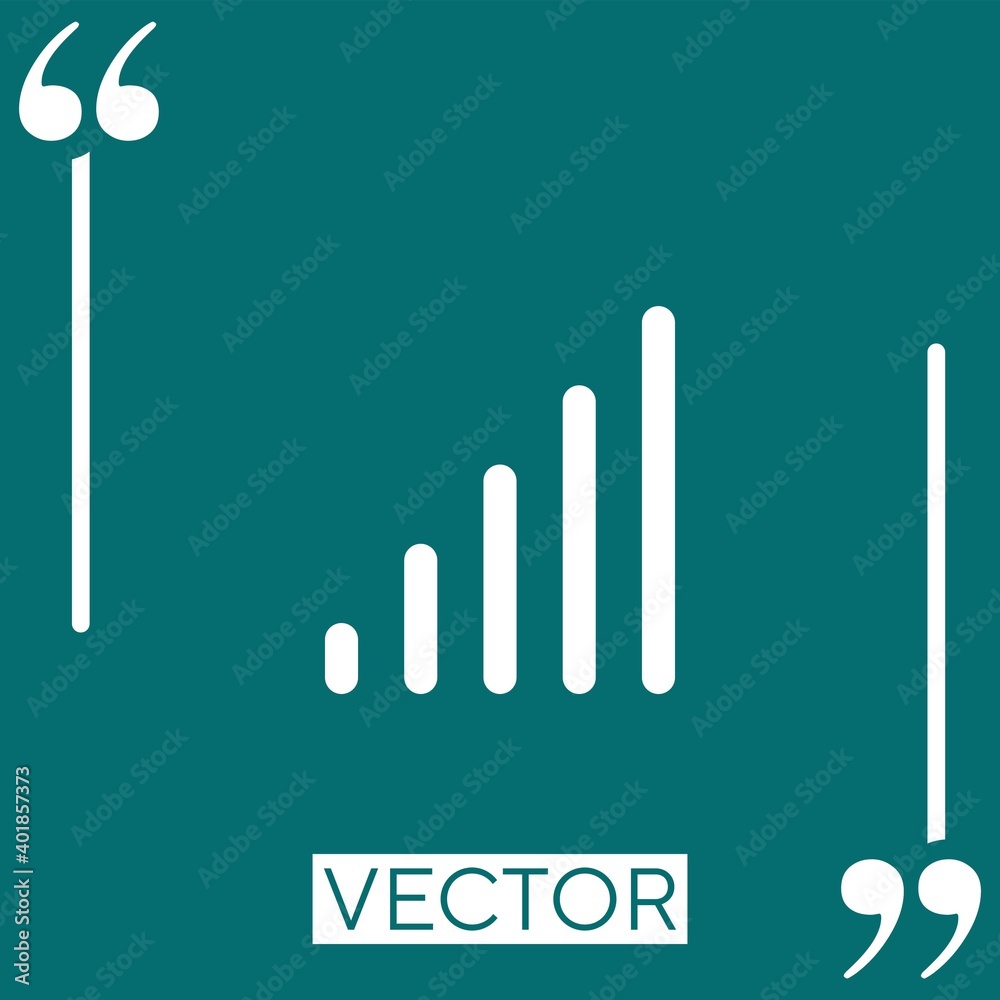 Poster coverage level vector icon linear icon. editable stroked line