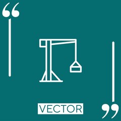 crane Linear icon. Editable stroke line