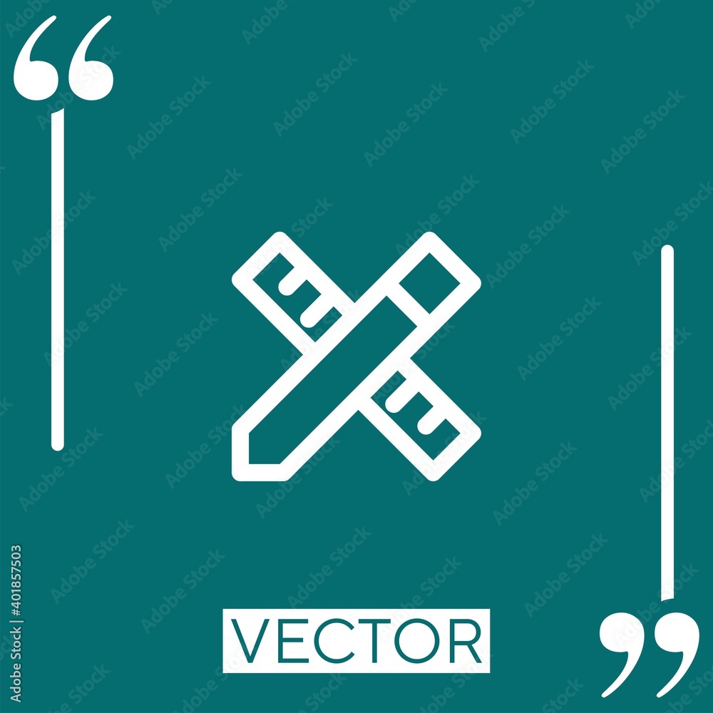 Poster customizable vector icon linear icon. editable stroked line