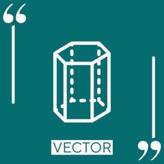 cylinder   vector icon Linear icon. Editable stroked line