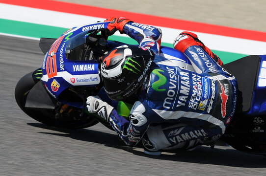 MUGELLO - ITALY, MAY 21: Spanish Yamaha rider Jorge Lorenzo wins the 2016 TIM MotoGP of Italy at Mugello circuit on May 21, 2016