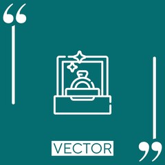 diamond ring   vector icon Linear icon. Editable stroked line