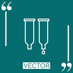 dropper tool outline vector icon Linear icon. Editable stroked line