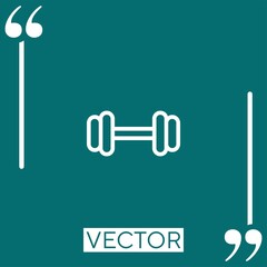 dumbbell   vector icon Linear icon. Editable stroked line