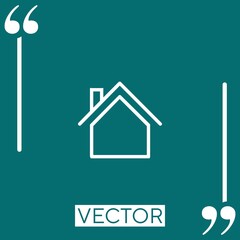 home symbol Linear icon. Editable stroke line