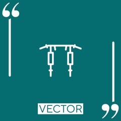 horizontal bar vector icon Linear icon. Editable stroke line