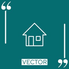 house Linear icon. Editable stroke line