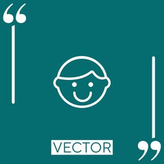 joyful vector icon Linear icon. Editable stroke line
