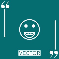 joyful   vector icon Linear icon. Editable stroke line