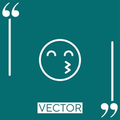 Obraz premium kiss vector icon Linear icon. Editable stroke line