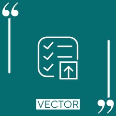 list    vector icon Linear icon. Editable stroke line