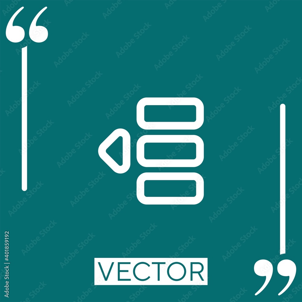 Poster menu expanding button linear icon. editable stroke line