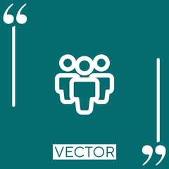 male people group Linear icon. Editable stroke line