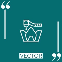 molar   vector icon Linear icon. Editable stroke line