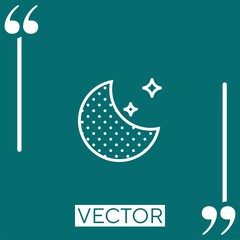 moon   vector icon Linear icon. Editable stroke line