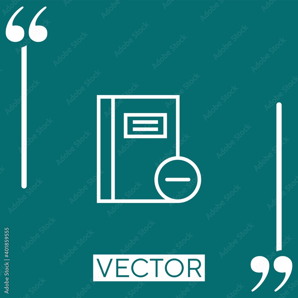 Poster notebook vector icon linear icon. editable stroke line
