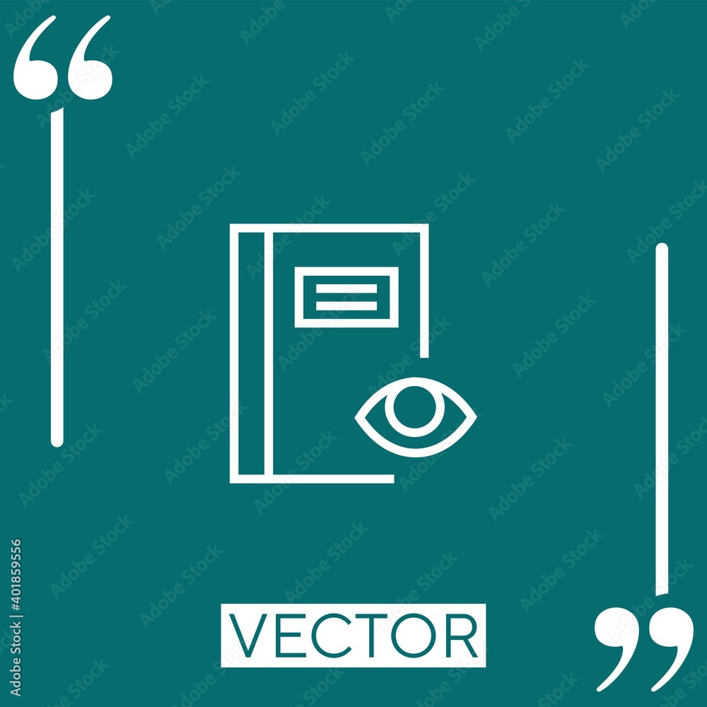 Poster notebook vector icon linear icon. editable stroke line