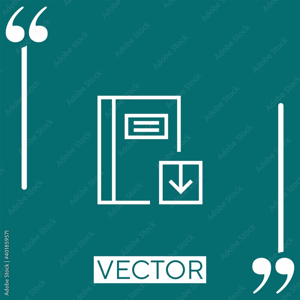 Poster notebook vector icon linear icon. editable stroke line