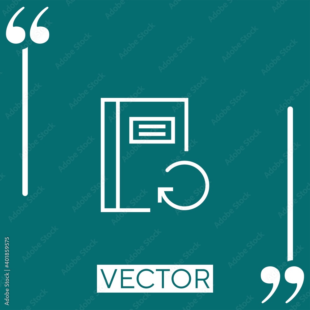 Poster notebook vector icon linear icon. editable stroke line