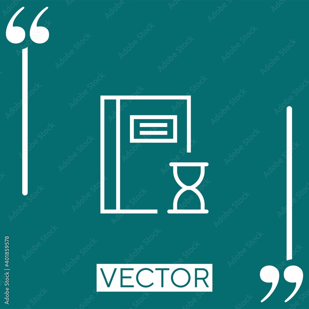 Poster notebook vector icon linear icon. editable stroke line