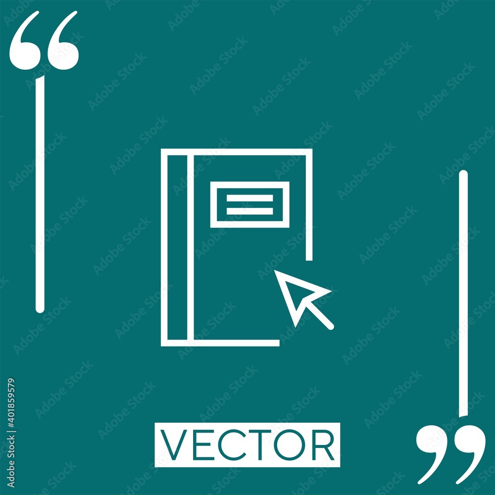 Poster notebook vector icon linear icon. editable stroke line
