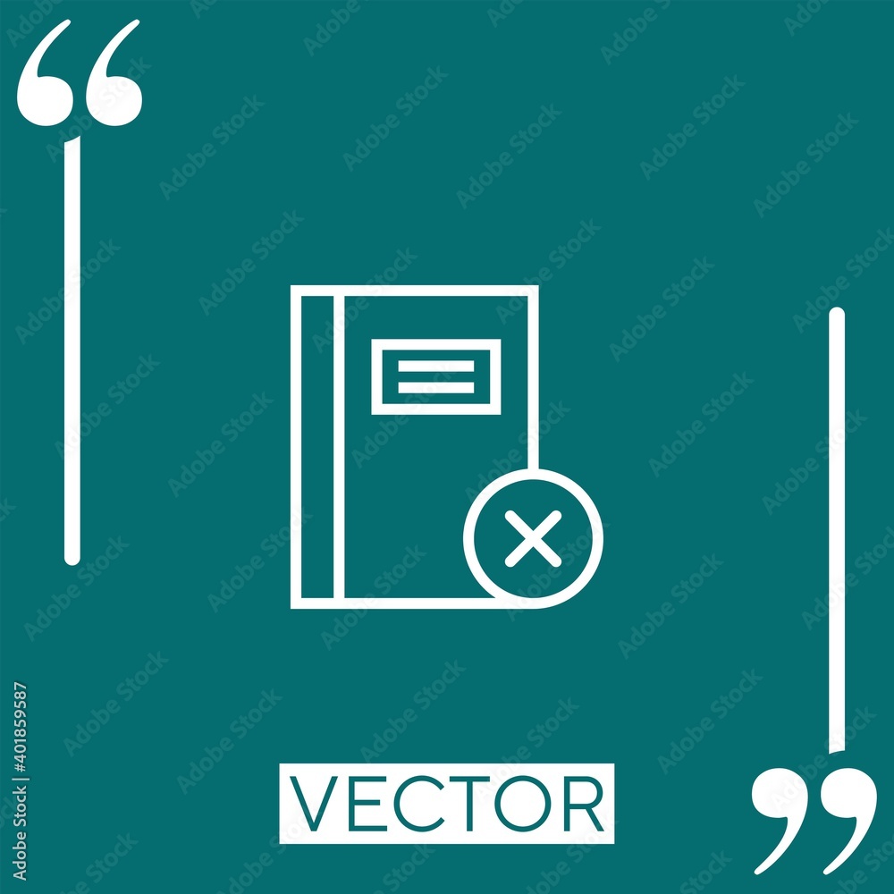 Poster notebook vector icon linear icon. editable stroke line