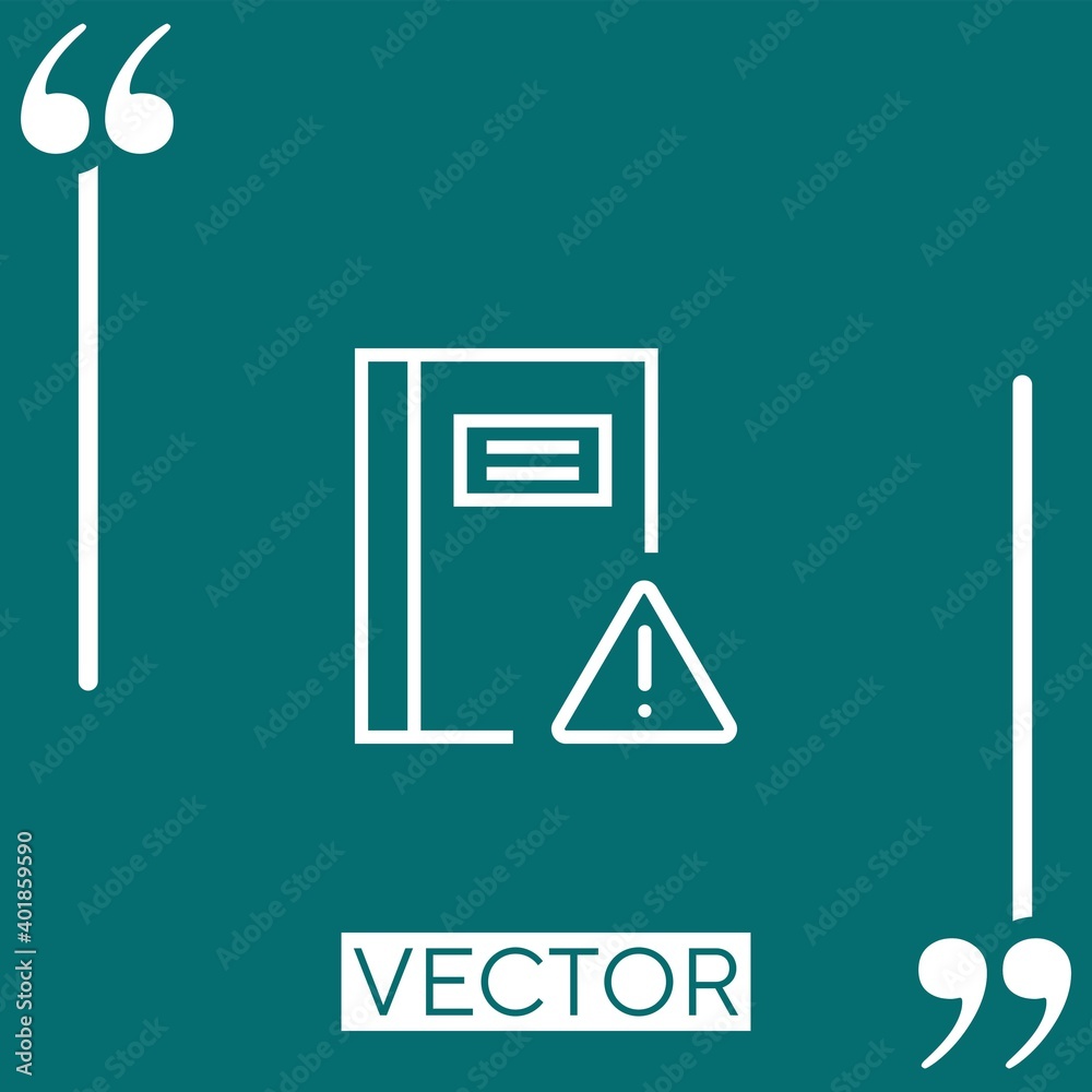 Poster notebook vector icon linear icon. editable stroke line