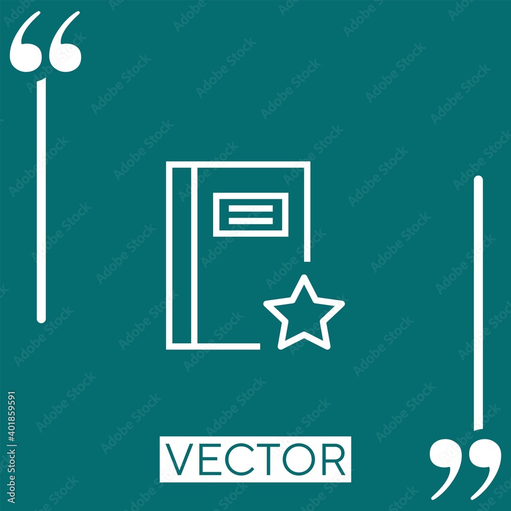 Poster notebook vector icon linear icon. editable stroke line