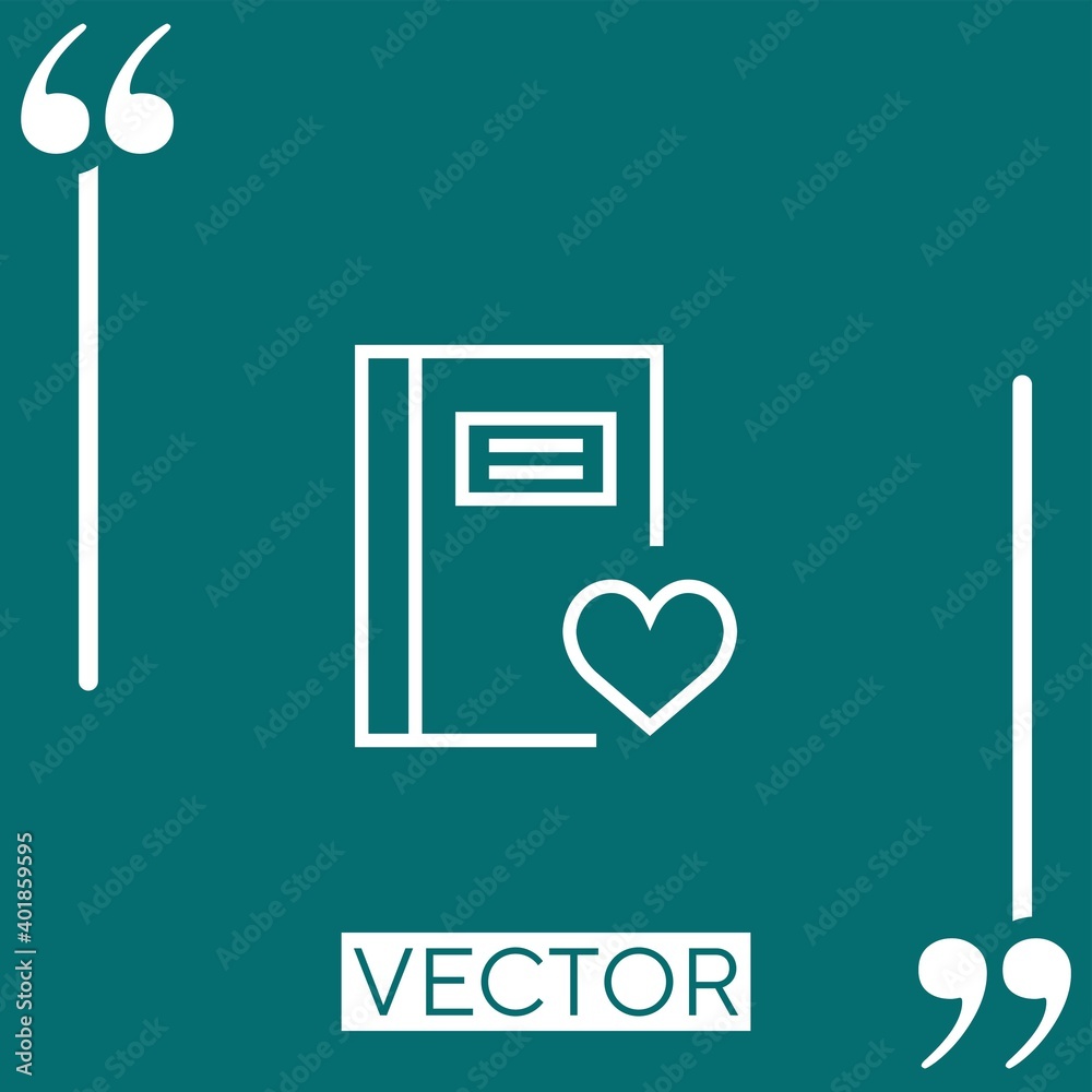 Poster notebook vector icon linear icon. editable stroke line
