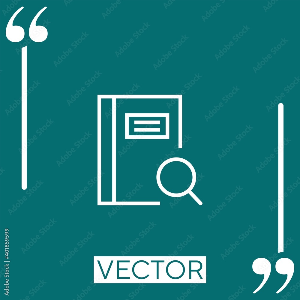 Poster notebook vector icon linear icon. editable stroke line