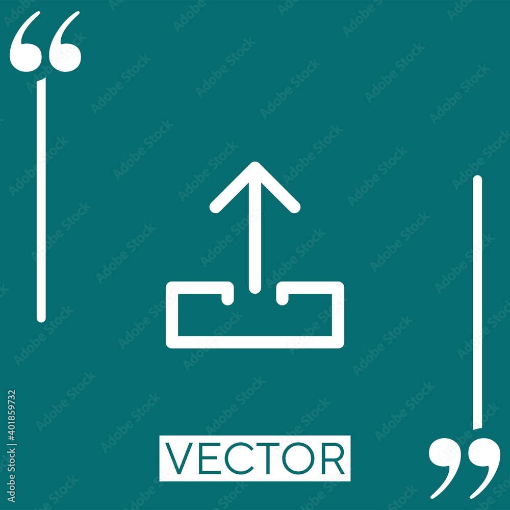 Poster outbox send mail vector icon linear icon. editable stroke line