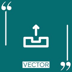 outbox vector icon Linear icon. Editable stroke line