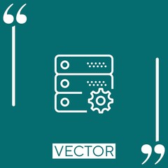 server   vector icon Linear icon. Editable stroke line