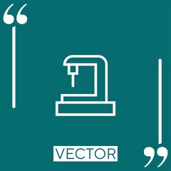 sewing machine vector icon Linear icon. Editable stroke line