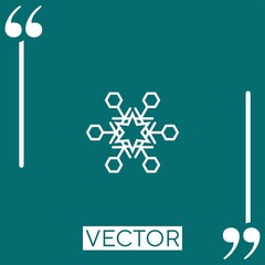 snowflake    vector icon Linear icon. Editable stroke line