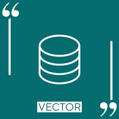 stack of three coins Linear icon. Editable stroke line