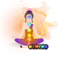 Aura and chakra, meditation.