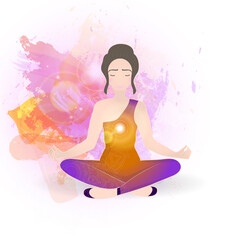 Aura and chakra, meditation.