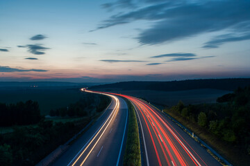 highway at sunset