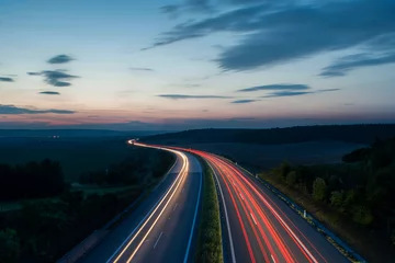 Fototapete highway at sunset © Pedro Canto Photo