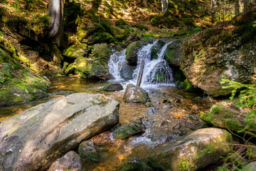 Hochfall Wasserfall im bayerischen Wald Deutschland