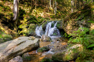 Hochfall Wasserfall im bayerischen Wald Deutschland