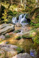 Hochfall Wasserfall im bayerischen Wald Deutschland