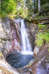 Hochfall Wasserfall im bayerischen Wald Deutschland