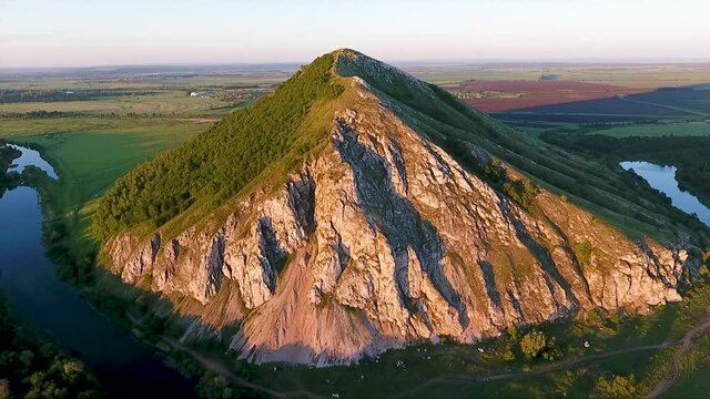 Single hill in the Republic of Bashkortostan, Russia. 