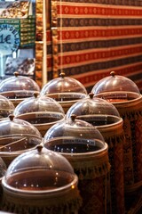 rows of spice jars