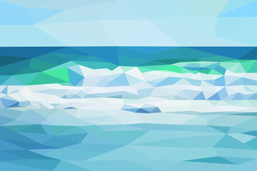 polygonal sea background - 401866547