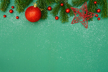 Classic Christmas background in green