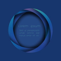 Single Round Frame with Vibrant Paper Like Layers